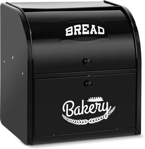 roll top bread box metal|large roll top bread box.